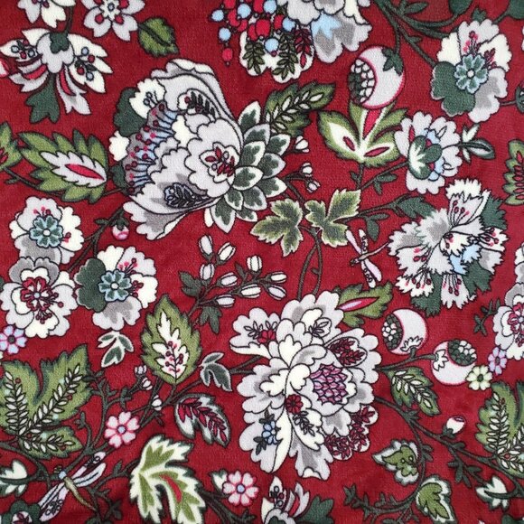 Vera Bradley Floral Bordeux Blooms 50x80 Fleece Plush Throw Blanket Retired - Picture 5 of 8